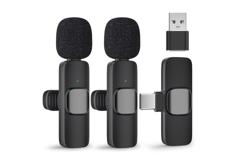 KMAG USB C Wireless Lavalier Microphones